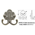 ANTIC II. G44 starobronz malý věšák