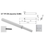 GT TIP-ON zápustný GUMA PUSH ŠEDÝ otvírač