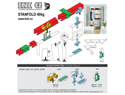 STANFOLD 40kg set 2křídla lámacích dveří