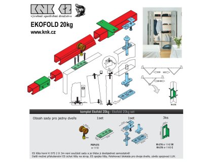 EKOFOLD 20kg set 2křídla lámacích dveří