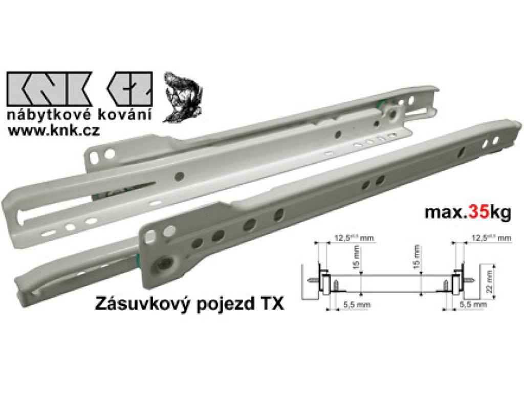 Pojezd zás.500 bílý TX 35kg
