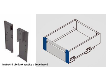 GT B BÍLÁ spojka čela STŘEDNÍ 120mm vnitřní zásuvky