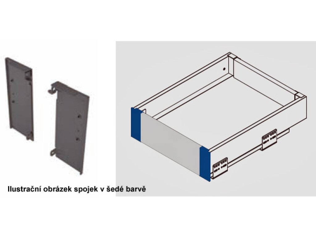 GT A BÍLÁ spojka čela NÍZKÉ 86mm vnitřní zásuvky