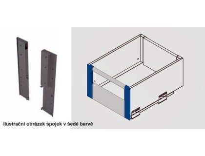 GT D BÍLÁ spojka čela EXTRAVYSOKÉ 200mm vnitřní zásuvky