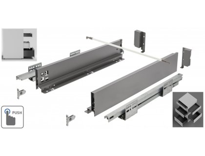 GT PUSH NÍZKÝ 500/086 ANTRACIT AXISPRO BOX - bez synchronizační tyče