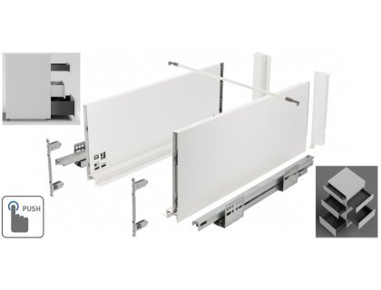 GT PUSH EXTRAVYSOKÝ 500/200 BÍLÝ AXISPRO BOX - bez synchronizační tyče