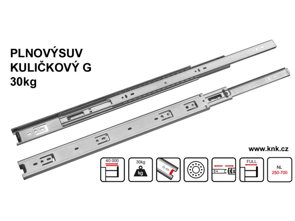 PLNOVÝSUV kuličkový G 500mm  30kg
