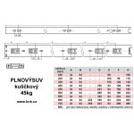 PLNOVÝSUV kuličkový 500 mm 45kg