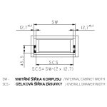 PUSH. 450mm TITAN 2v1 TLUMENÝ plnovýsuv 35kg