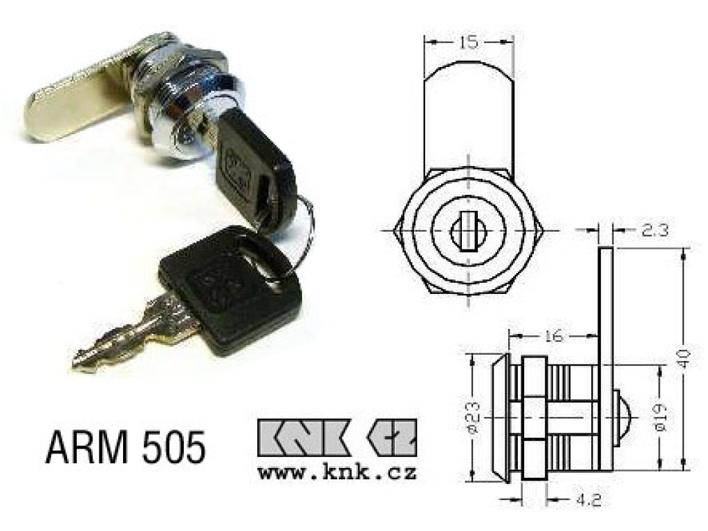 Lamelový Cr ARM.505 zámek