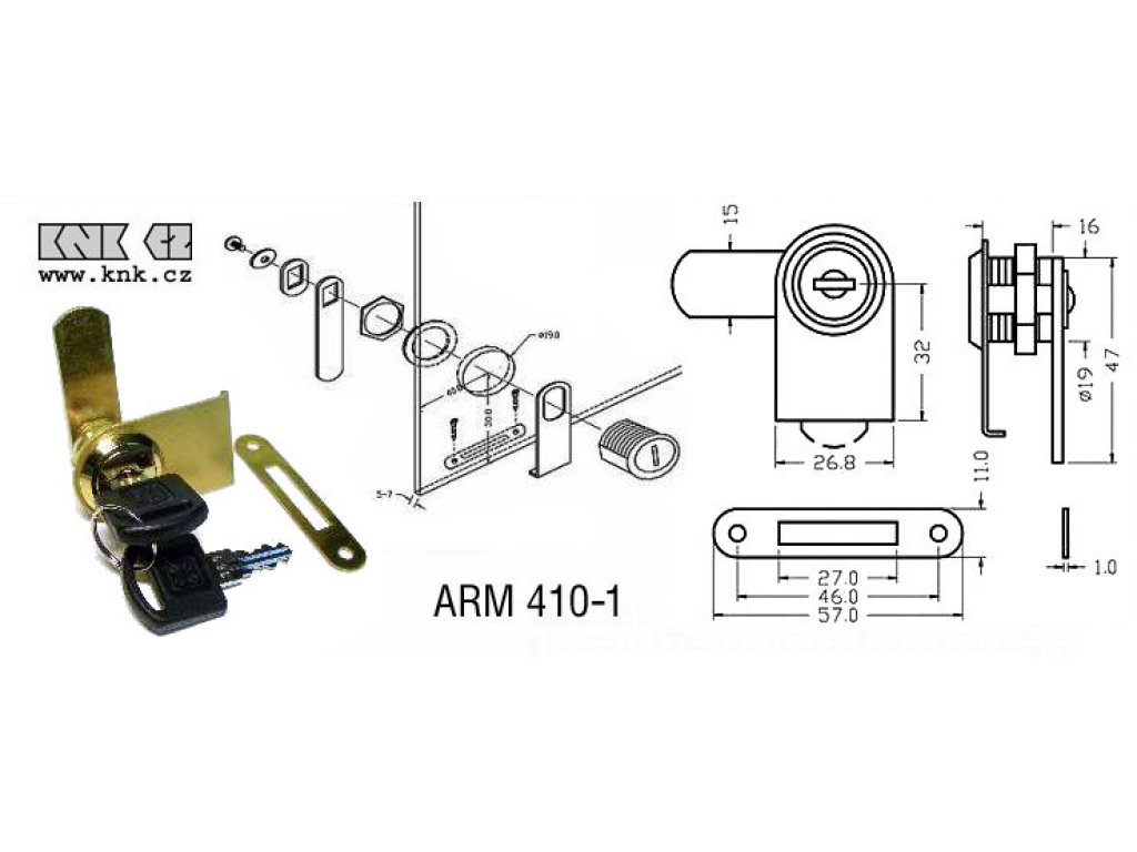 Na 1sklo Ms ARM.410-1 zámek