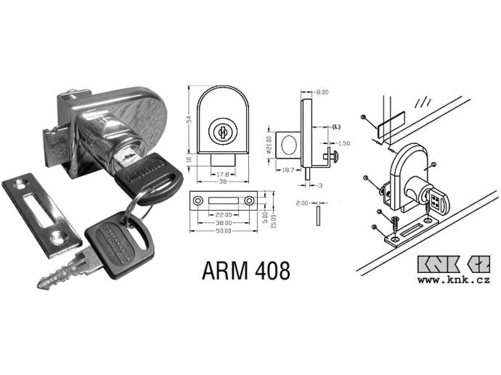 Třmen.na sklo Ni ARM.408 zámek