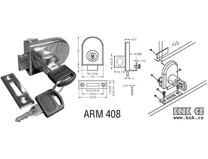 Třmen.na sklo Ni ARM.408 zámek