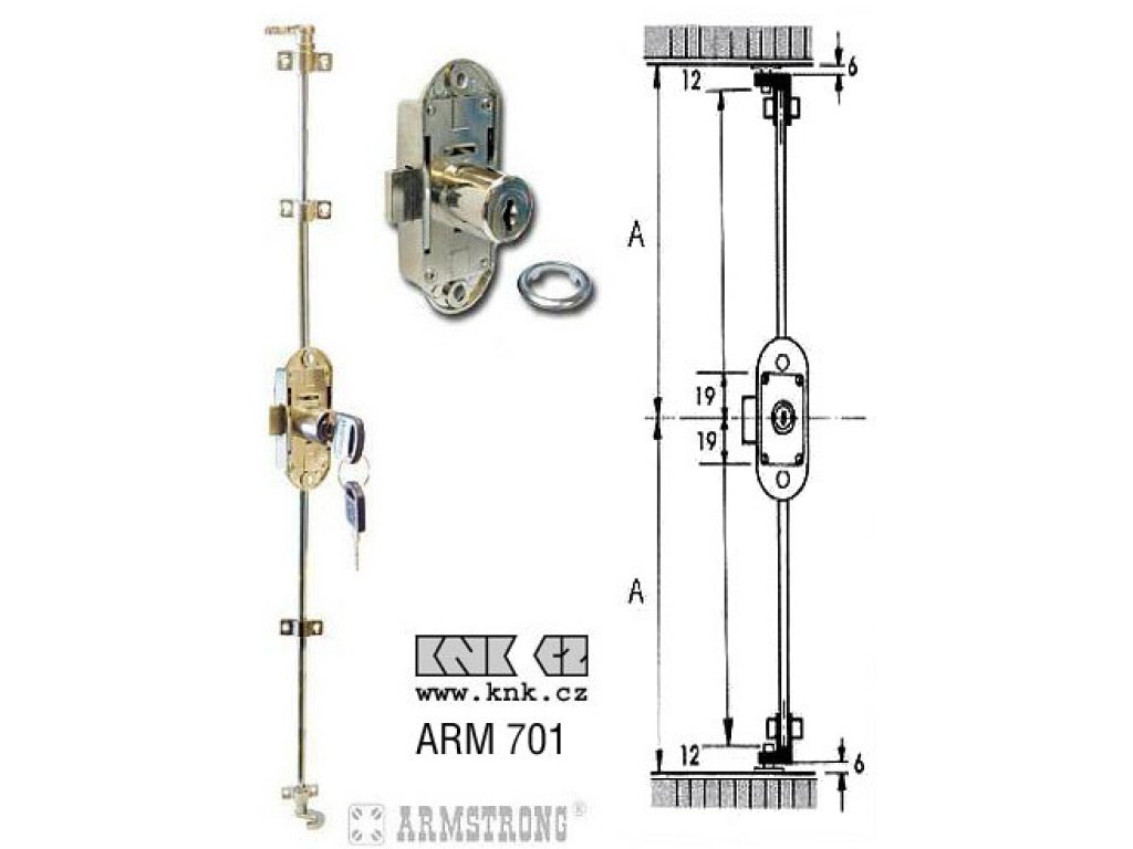 3cestný ARM.701 zámek+tyče