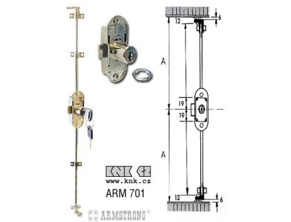 3cestný ARM.701 zámek+tyče