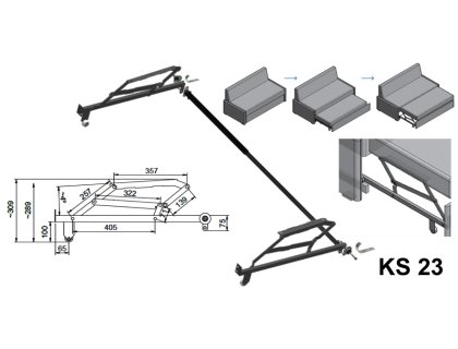 .KS 23 150-200cm výsuvné kování