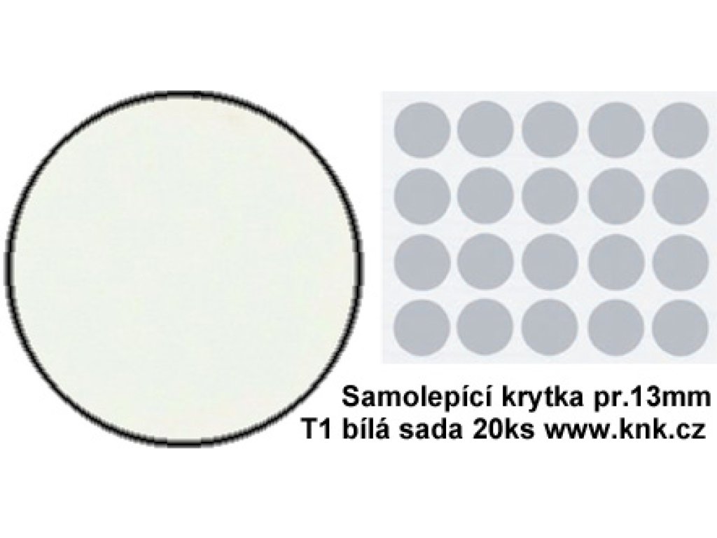 Samolepicí krytka 13mm T1 bílá 20ksaršík