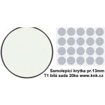 Samolepicí krytka 13mm T1 bílá 20ksaršík