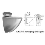 TUKAN  55mm nerez (8kg) držák polic