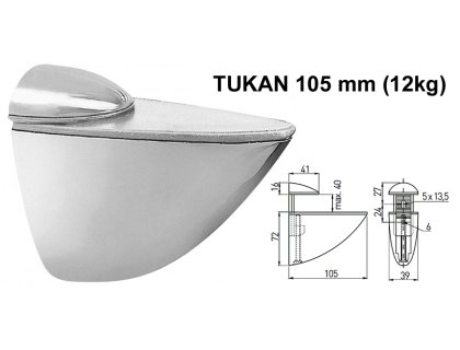 TUKAN 105mm Cr (12kg) držák polic