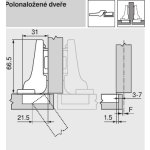 BLUMOTION 110st. Polonaložený  tlumený CLIP bez podložky