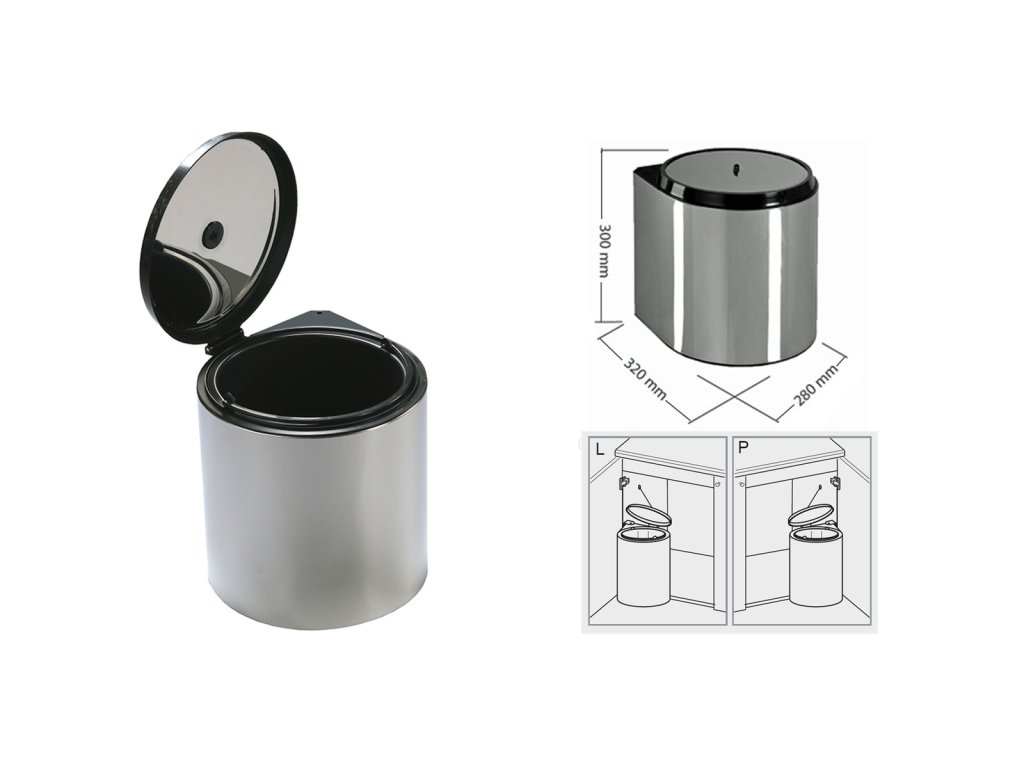 Koš PAPRIKA INOX 40 11l na dveře 400mm