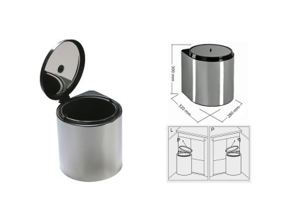 Koš PAPRIKA INOX 40 11l na dveře 400mm