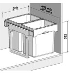 EKKO EASY 40 sorter 2x16l,ruční vysouvání, od 400mm