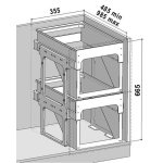 TANDEM FRONT 40 sorter 2x16l+34l, 400mm POSLEDNÍ KUS!