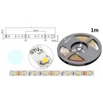 LED 05 1m pásek studený 60x3528 4,8W 8mm