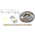 LED 05 pásek 300x3528 24Wteplá12V 8mm 5m