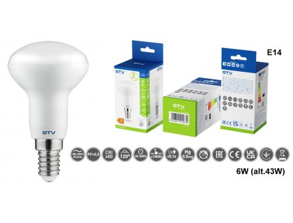 LED žárovka E14 6W denní (c.43W) bodová