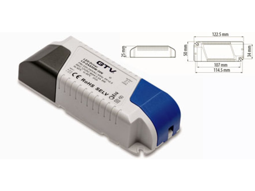 LED 01b ZDROJ 33W 12V IP20 220-240VAC