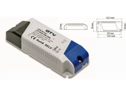 LED 01b ZDROJ 16W 12V IP20 220-240VAC