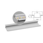 LED 00B lišta Al vložená 2m bez krytky