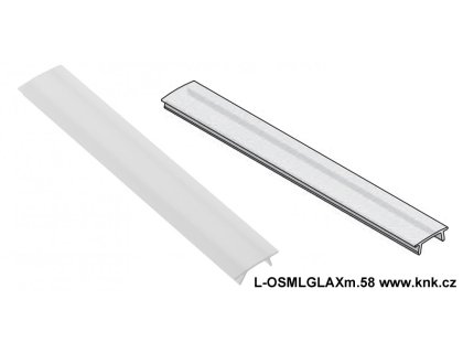 LED 0 m krytka mléčná 2m MINI Al lišty