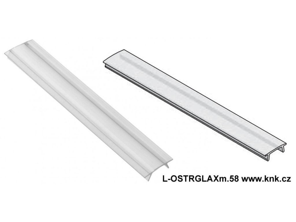 LED 0 m krytka čirá 2m pro MINI AL lištu
