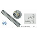 LED 00Cn lišta Al ROHOVÁ NALOŽENÁ 2m bez krytky