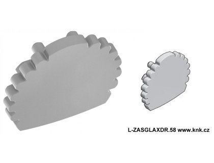LED 00E 2ks ZÁSLEPKA TYČOVÉ Al lišty šedá