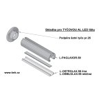 LED 00E 2ks ZÁSLEPKA TYČOVÉ Al lišty šedá