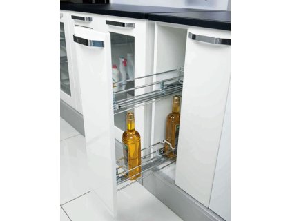 Plnovýsuvný dvojkoš 150mm levý tlumený