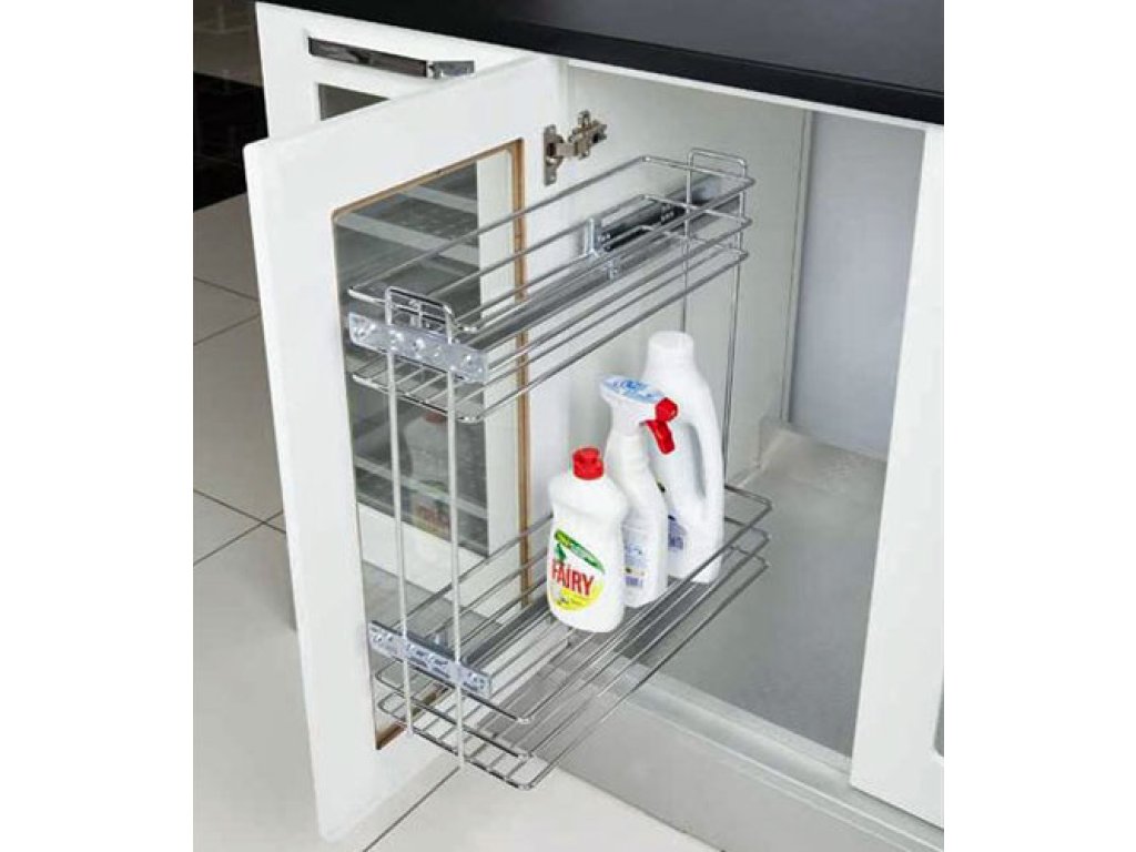 Plnovýsuvný dvojkoš 200mm levý tlumený
