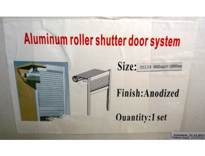 Al roleta 900x900mm (šířka x výška) - poslední kus rolety z masivního hliníku